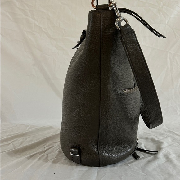 All Saints Small Fetch Leather Backpack in Forest Green - Picture 7 of 12